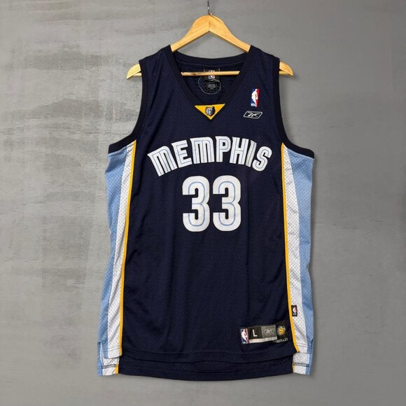 Vintage Memphis Grizzlies Mike Miller Reebok STITCHED Blue Jersey Large - Picture 1 of 6